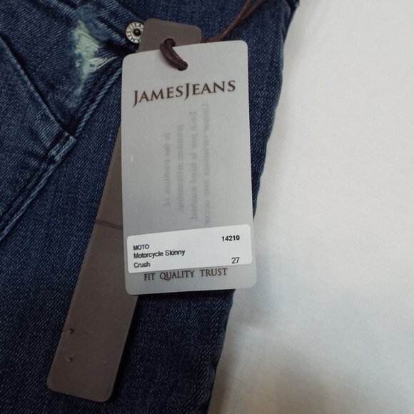 James Jeans MOTO Motorcycle Legging Skinny Distressed Size 27 - Picture 9 of 15